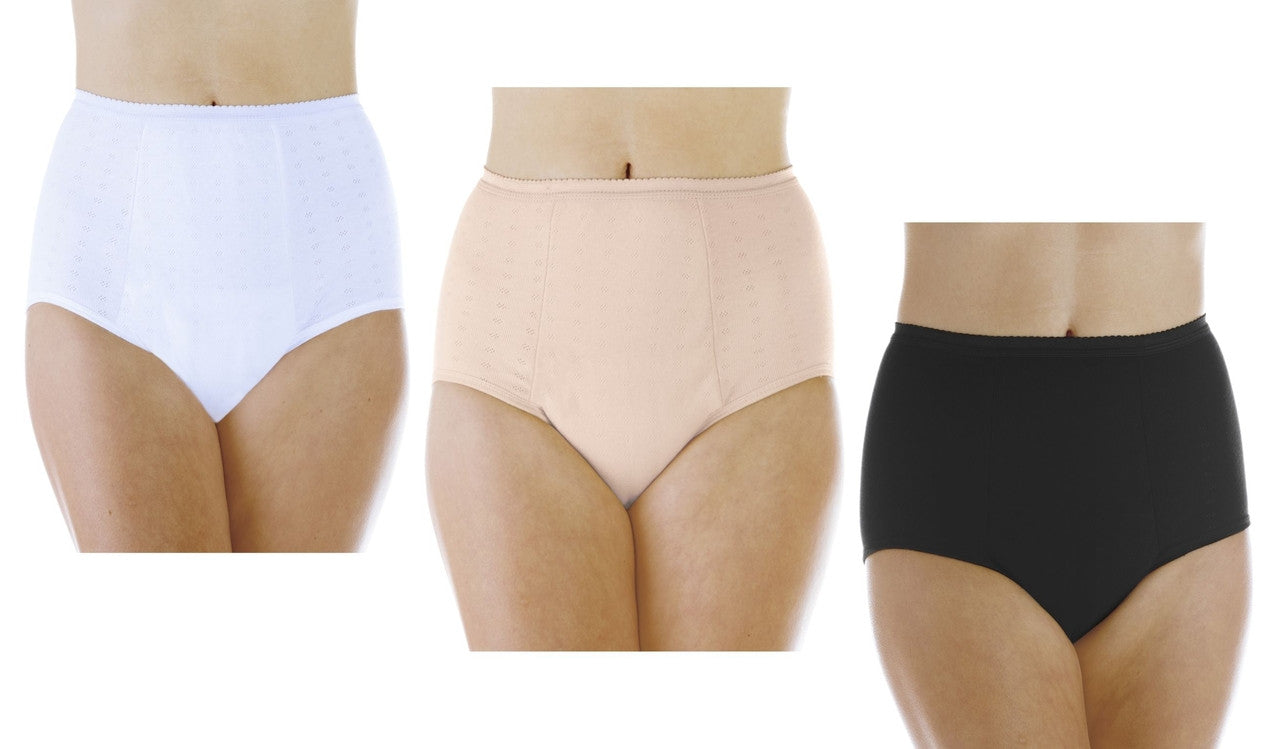 Maximum Absorbency Full Cut Panty - Color options - White, Beige, Black