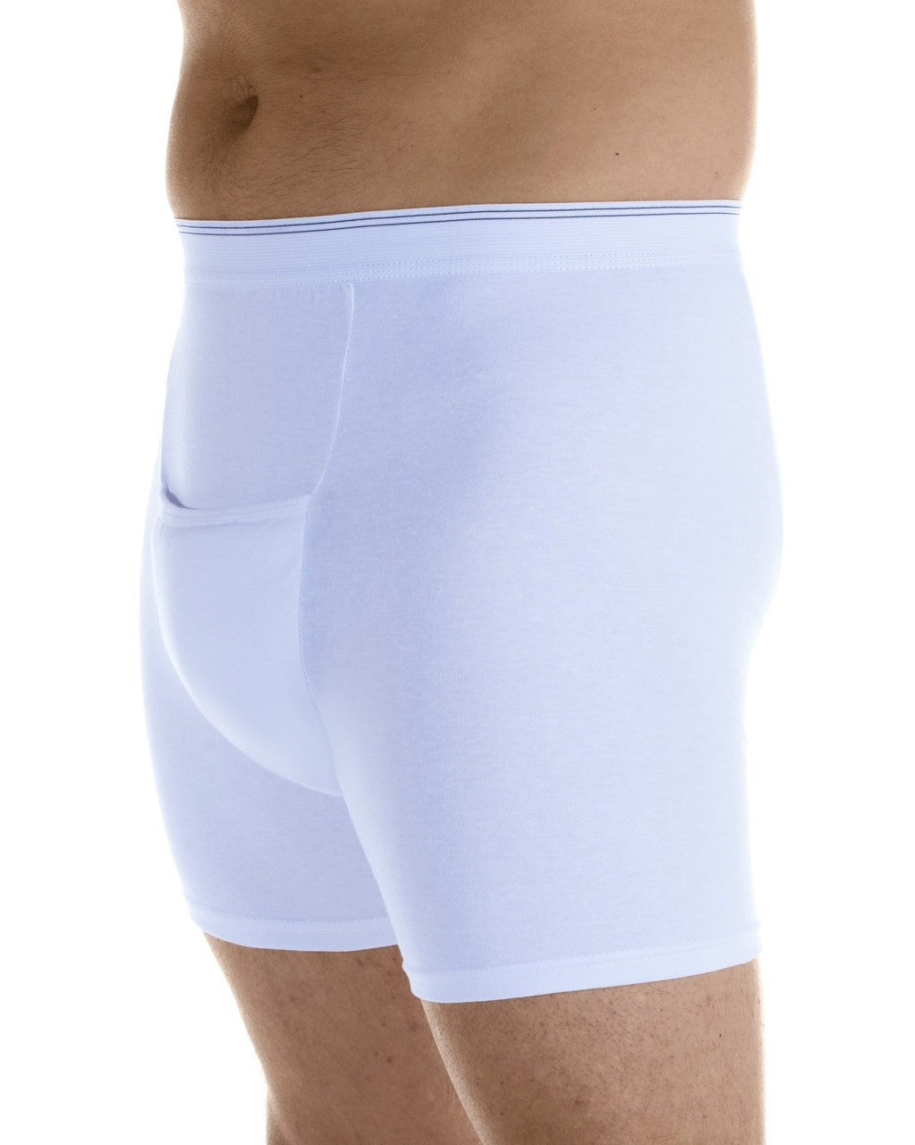 Maximum Absorbency H-Fly Boxer brief (HDM500) - Front/Left - White