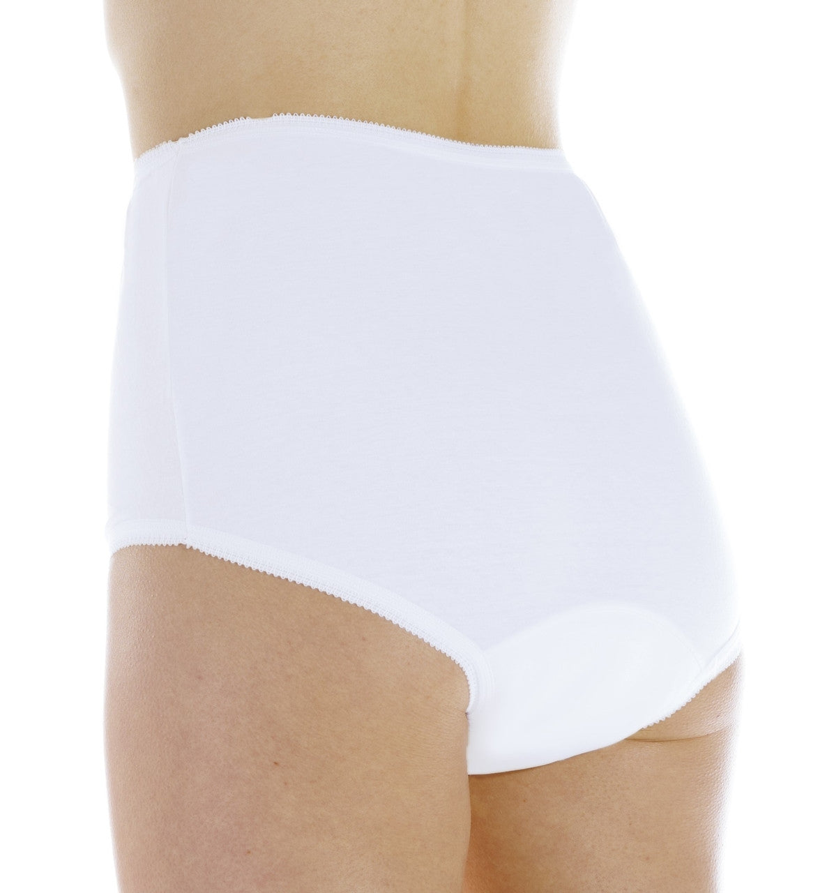 Cotton Comfort Panty (L100) - Back - White