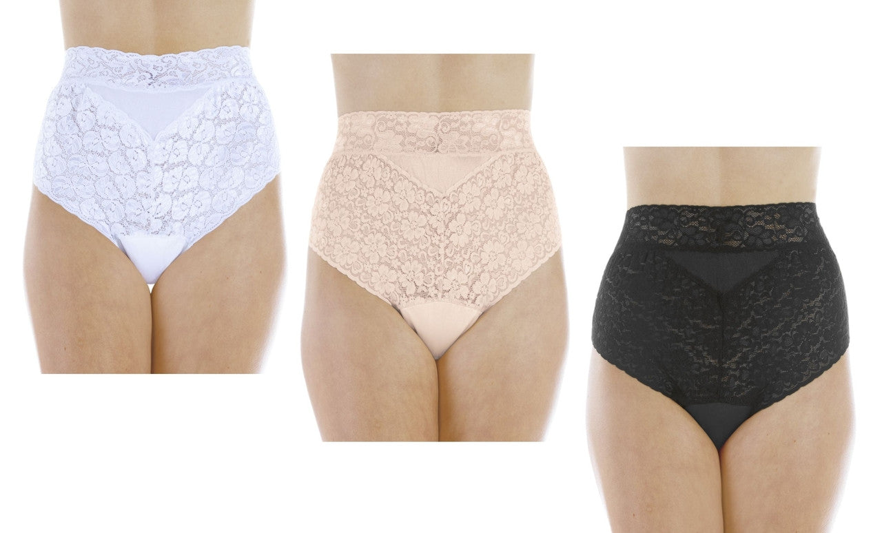 Lovely Lace Panties (L109) - Three color Choices, White, Beige, Black