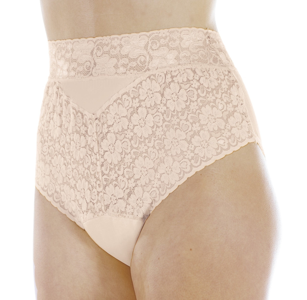 Lovely Lace Panties (L109) - Beige - Front