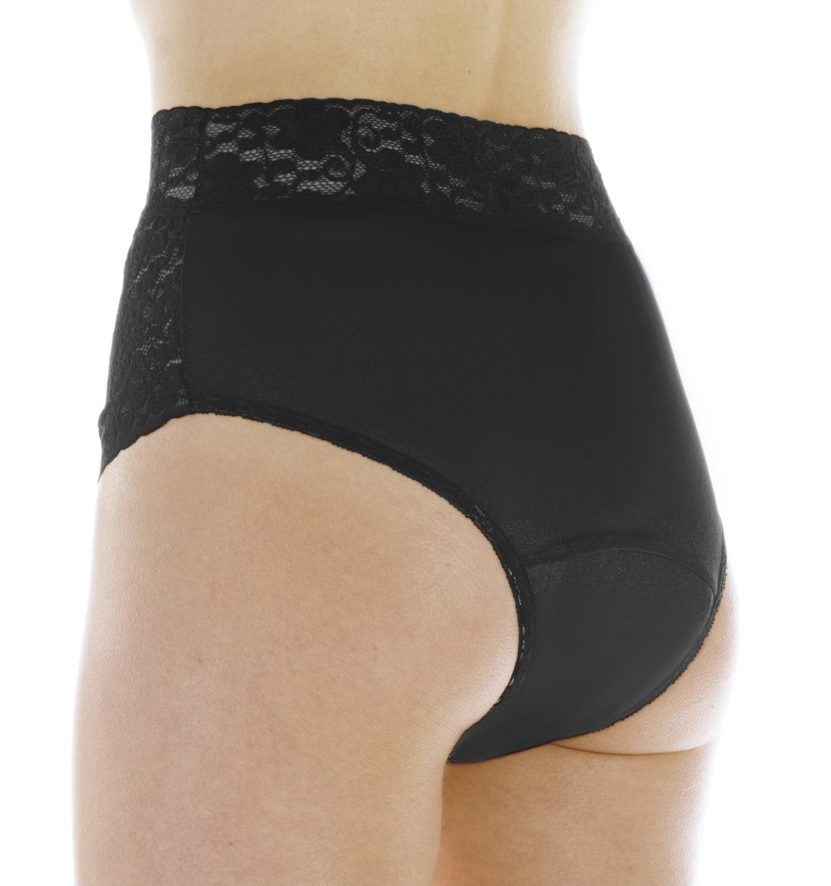 Lovely Lace Panties (L109) - Black - back