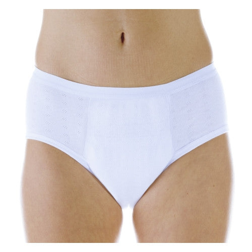 Mid-Rise Maximum Panty (HDL400) - White - Front