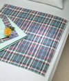 Plaid Absorbent Bed Pad 