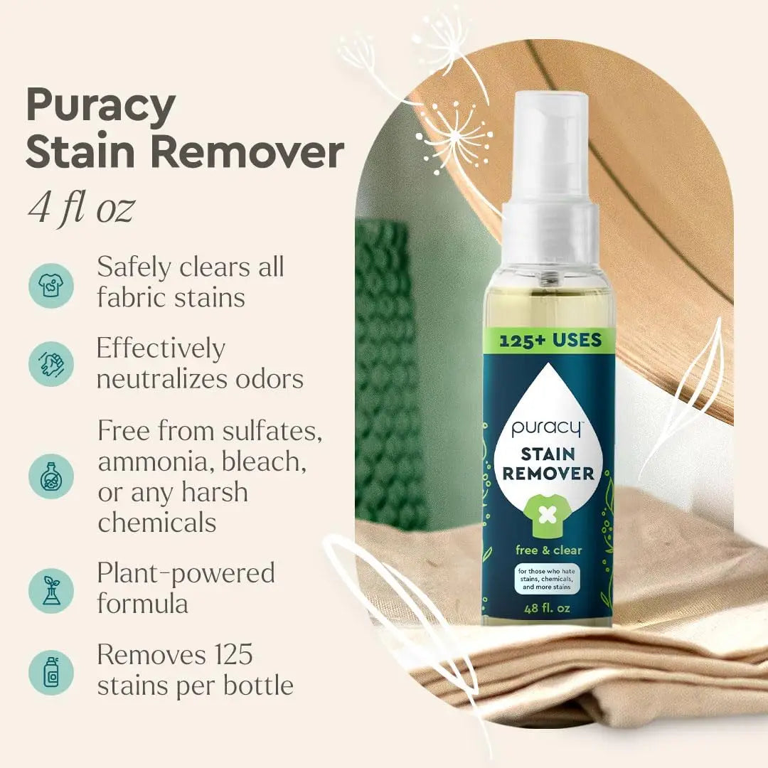 Puracy Natural Laundry Stain Remover – 4oz Travel