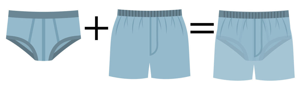 Regular Absorbency 2-in-1 Boxer (MBB200) - Brief + Boxer