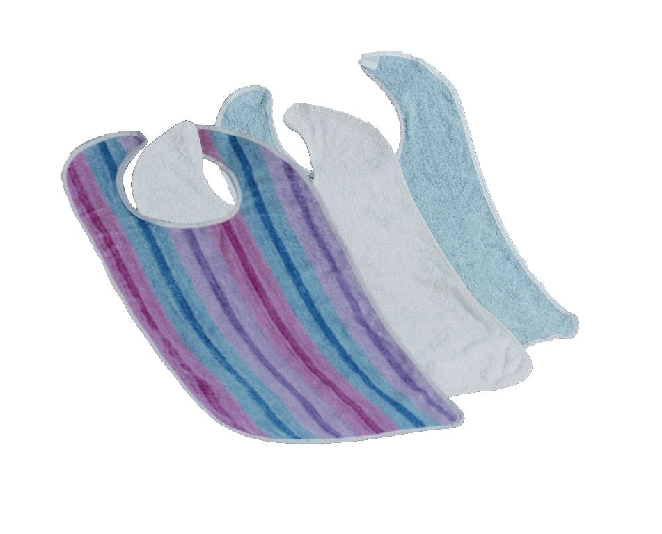 3-Pack 100% Cotton Terry Adult Bib