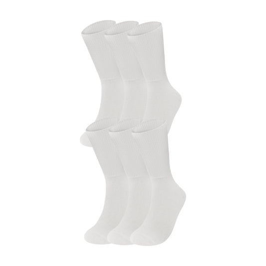Wearever® 100% Cotton - 6 Pair Pack Mesh Top Diabetic Sock