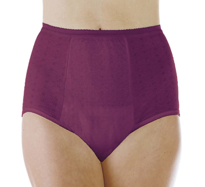 Super Absorbency Full Cut Panty (HDL100)- Front- Plum