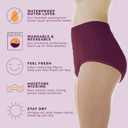 Maximum Absorbency Full Cut Panty (SKU: HDL200)