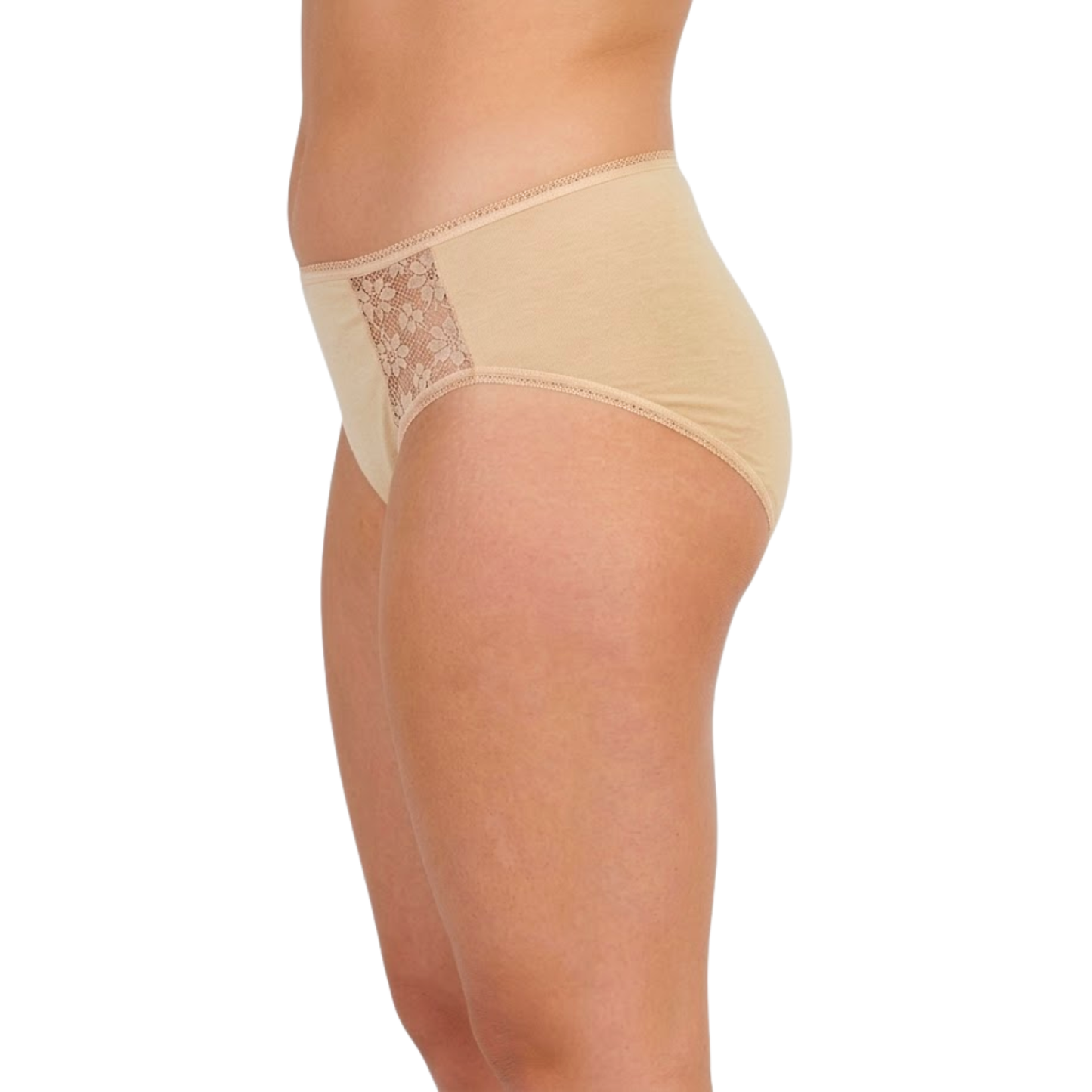 Maximum Absorbency Lace Bikini Hi Cut Panty (SKU: HDL600)