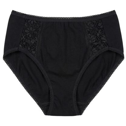 Maximum Absorbency Lace Bikini Hi Cut Panty (SKU: HDL600)