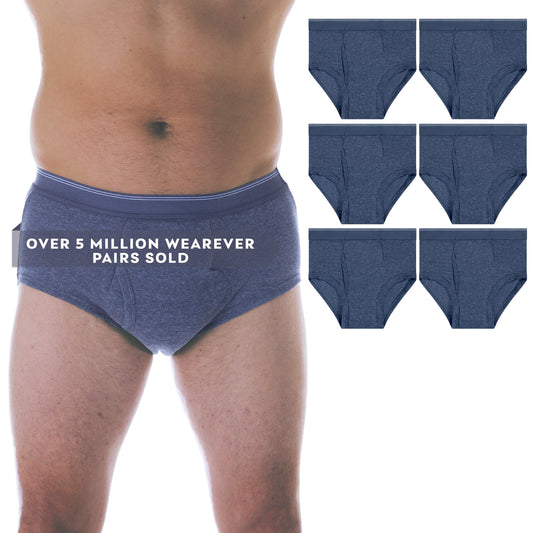 6-Pack Wearever Men’s Incontinence Briefs Super Absorbency
