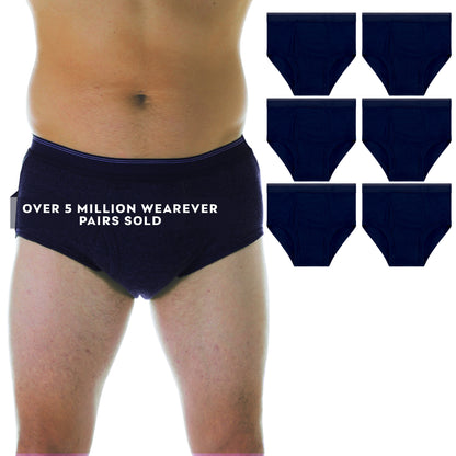 6-Pack Wearever Men’s Incontinence Briefs Super Absorbency