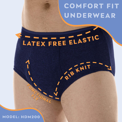 6-Pack Wearever Men’s Incontinence Briefs Super Absorbency