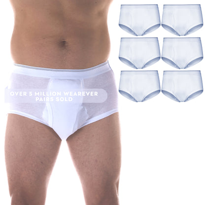 6-Pack Wearever Men’s Incontinence Briefs Super Absorbency