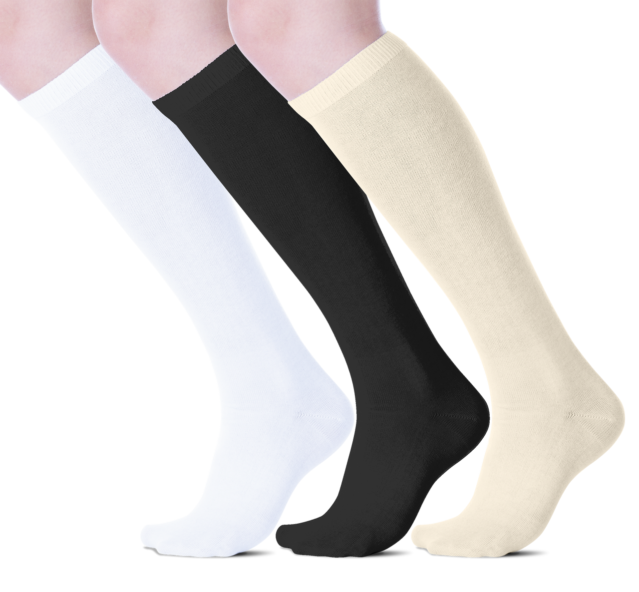 3-Pack Buster Brown Cotton Knee High Socks