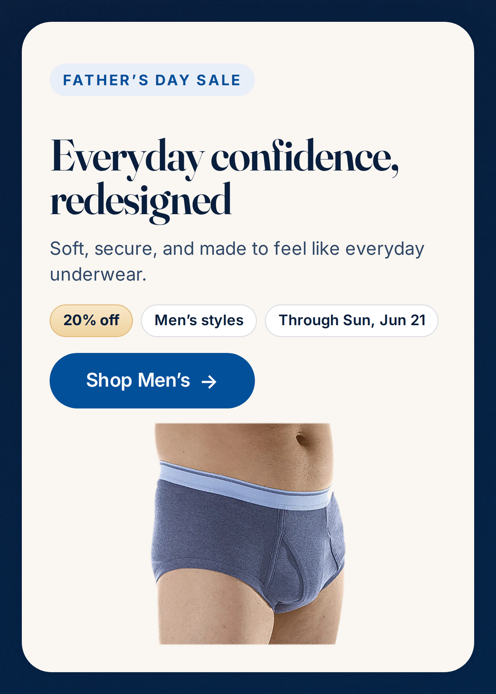 Wearever Incontinence - Father's Day sale