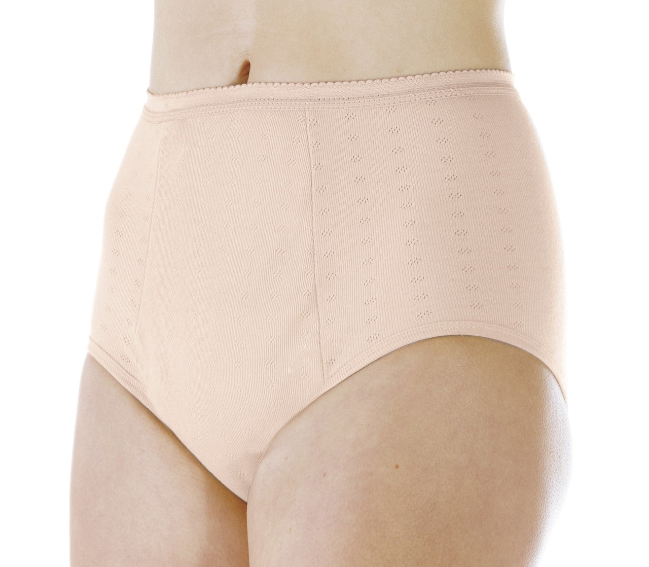 Maximum Absorbency Full Cut Panty - Beige - Front