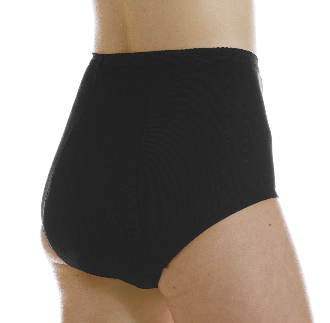 Maximum Absorbency Full Cut Panty - Black - Back