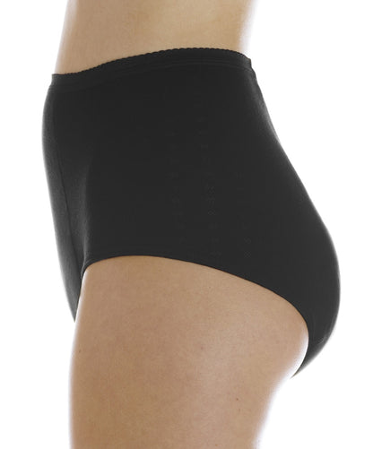 Maximum Absorbency Full Cut Panty - Black - Side
