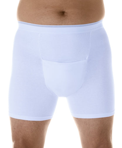 Maximum Absorbency H-Fly Boxer brief (HDM500) - Front - White