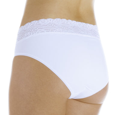 Hush Hush Lace Waist Panty (HH100) - Back - White