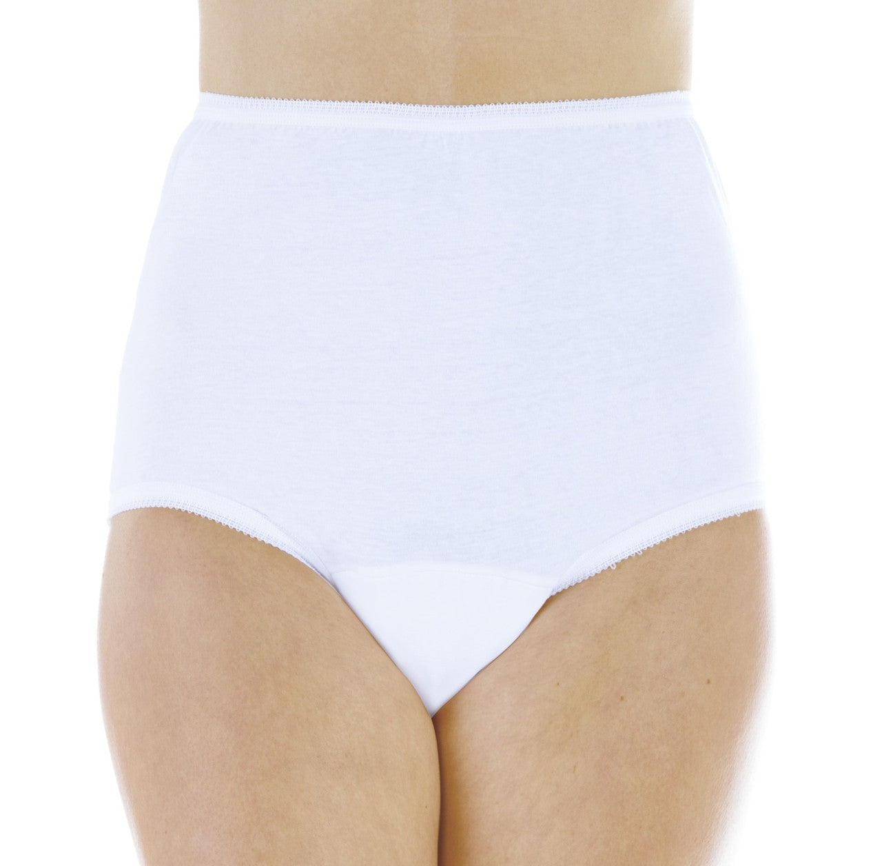 Cotton Comfort Panty (L100) - Front - White