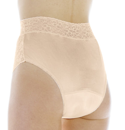 Lovely Lace Panties (L109) - Beige - Back