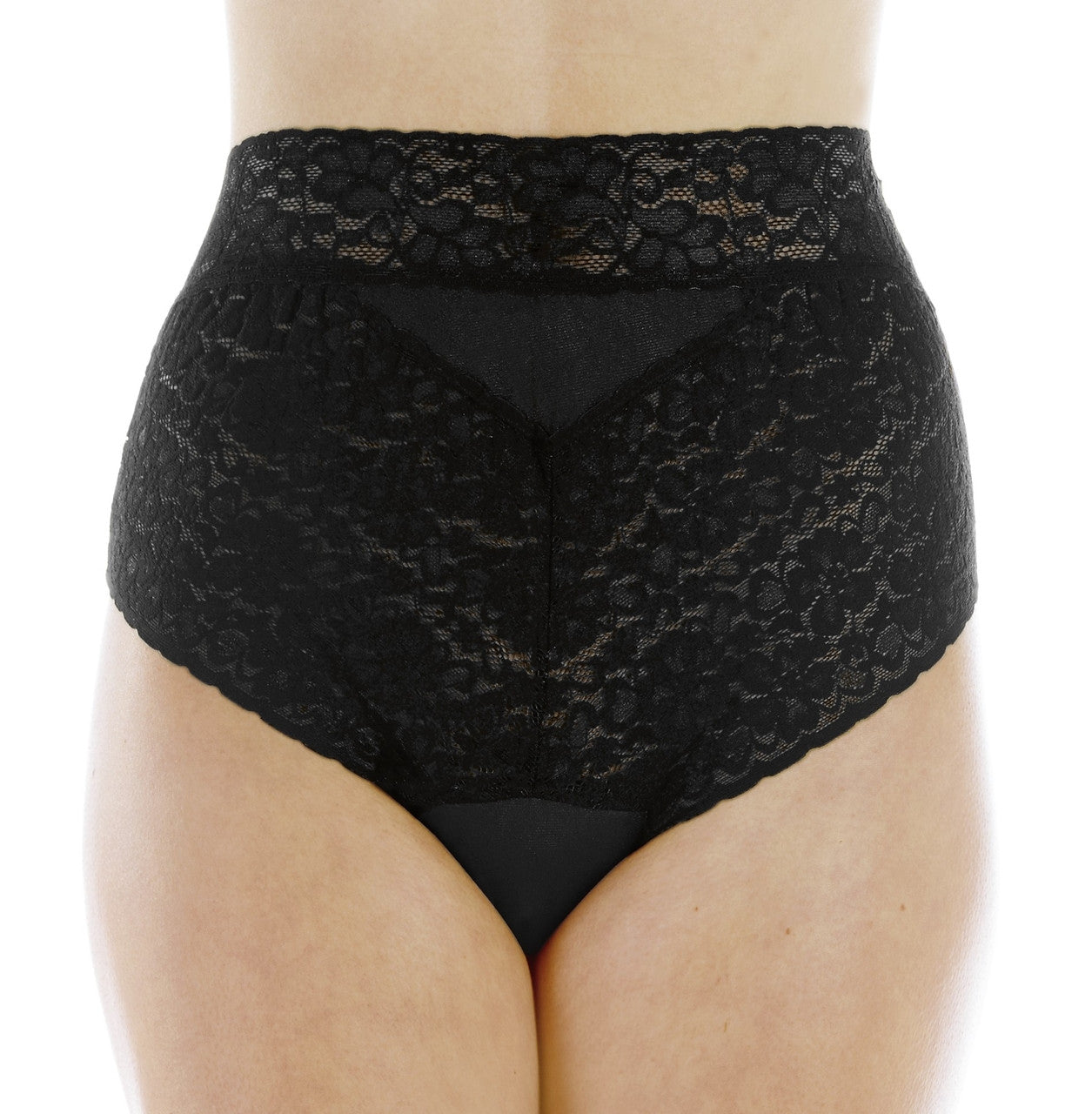 Lovely Lace Panties (L109) - Black - Front