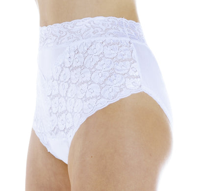 Lovely Lace Panties (L109) - White - Front