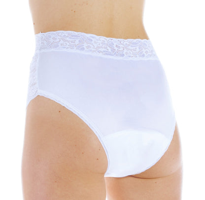 Lovely Lace Panties (L109) - White - Back