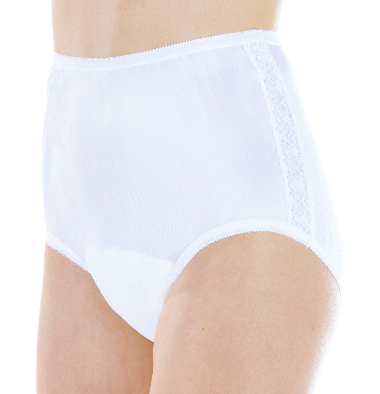 Nylon Panty With Lace Sides (L123)